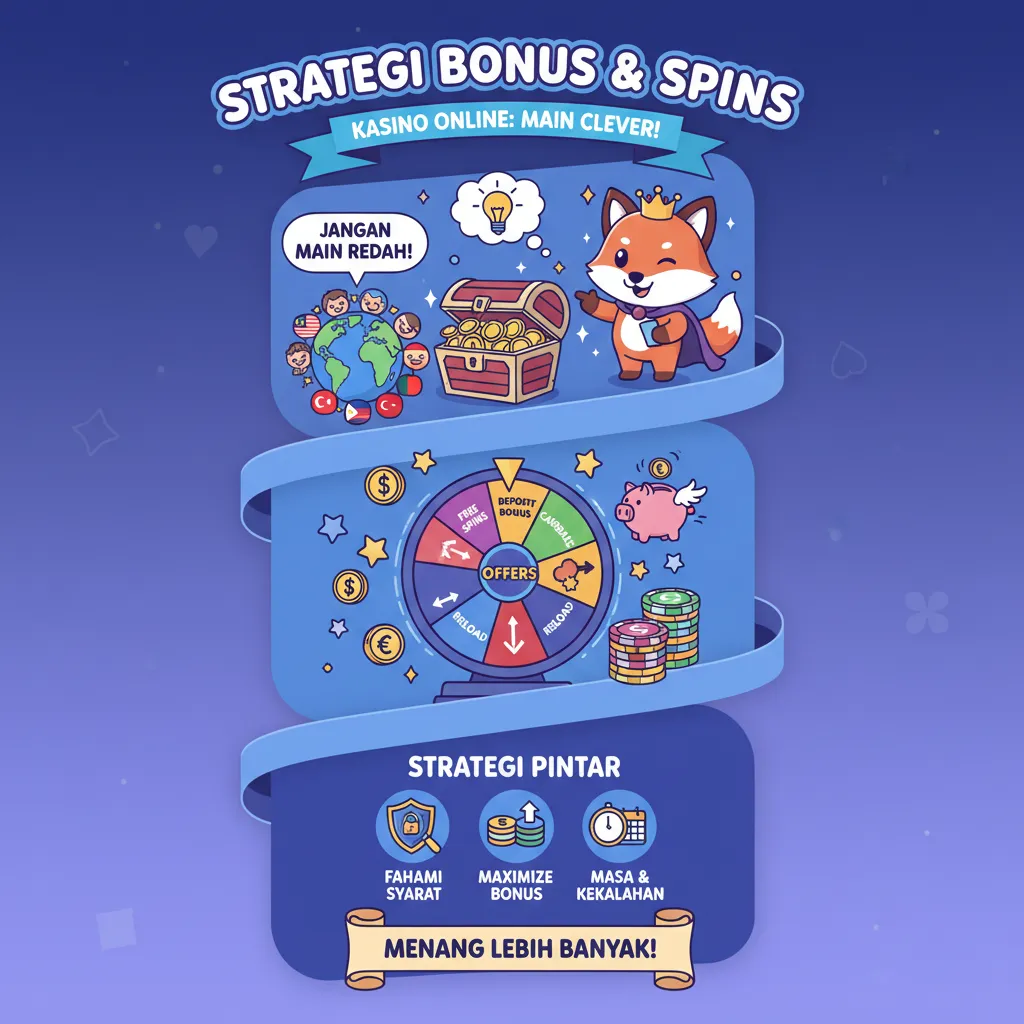 Strategi bonus dan spins di kasino online