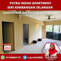 Apartment Putra Indah, Jalan PP16, Taman Pinggiran Putra, 43300 Seri Kembangan Selangor