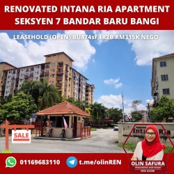 Intana Ria Apartment Seksyen 7 Bandar Baru Bangi