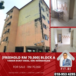 [FREEHOLD RM 70,000] BLOCK A