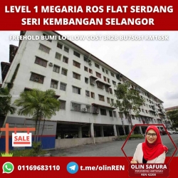 Flat Megaria Ros 1st Floor Taman Bukit Serdang Seksyen 8 43300 Seri Kembangan Selangor