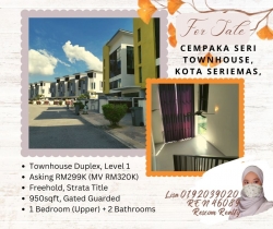 For Sale: Cempaka Seri Townhouse, Kota Seriemas, Nilai