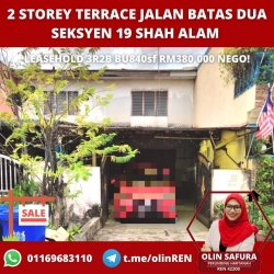 Renovated Double Storey Terrace Intermediate Jalan Batas Dua Seksyen 19 Shah Alam Selangor