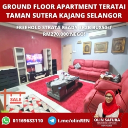 Fully Furnished Ground Floor Apartment Teratai Taman Sutera Kajang