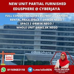 New Unit Freehold Dual Key Condo Edusphere Cyberjaya Also open for Students
